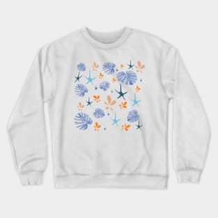 Transparent leaves pattern Crewneck Sweatshirt